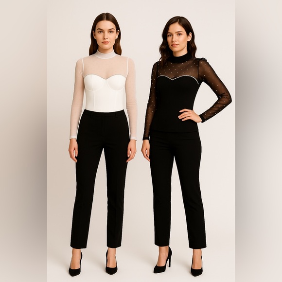 Glamour Shine Mesh Top - Picture 1 of 11